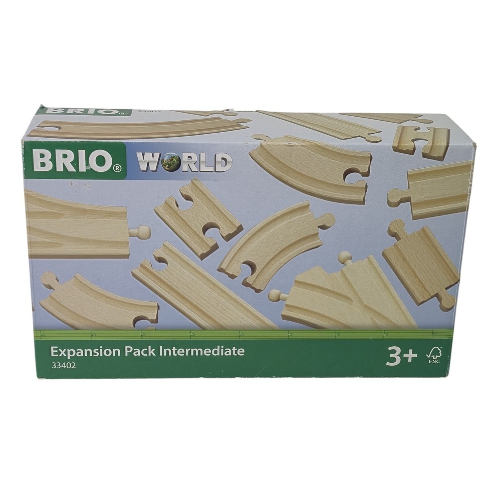 BRIO World Expansion Pack Intermediate Wooden Train Set 16 Pieces 33402 NEW